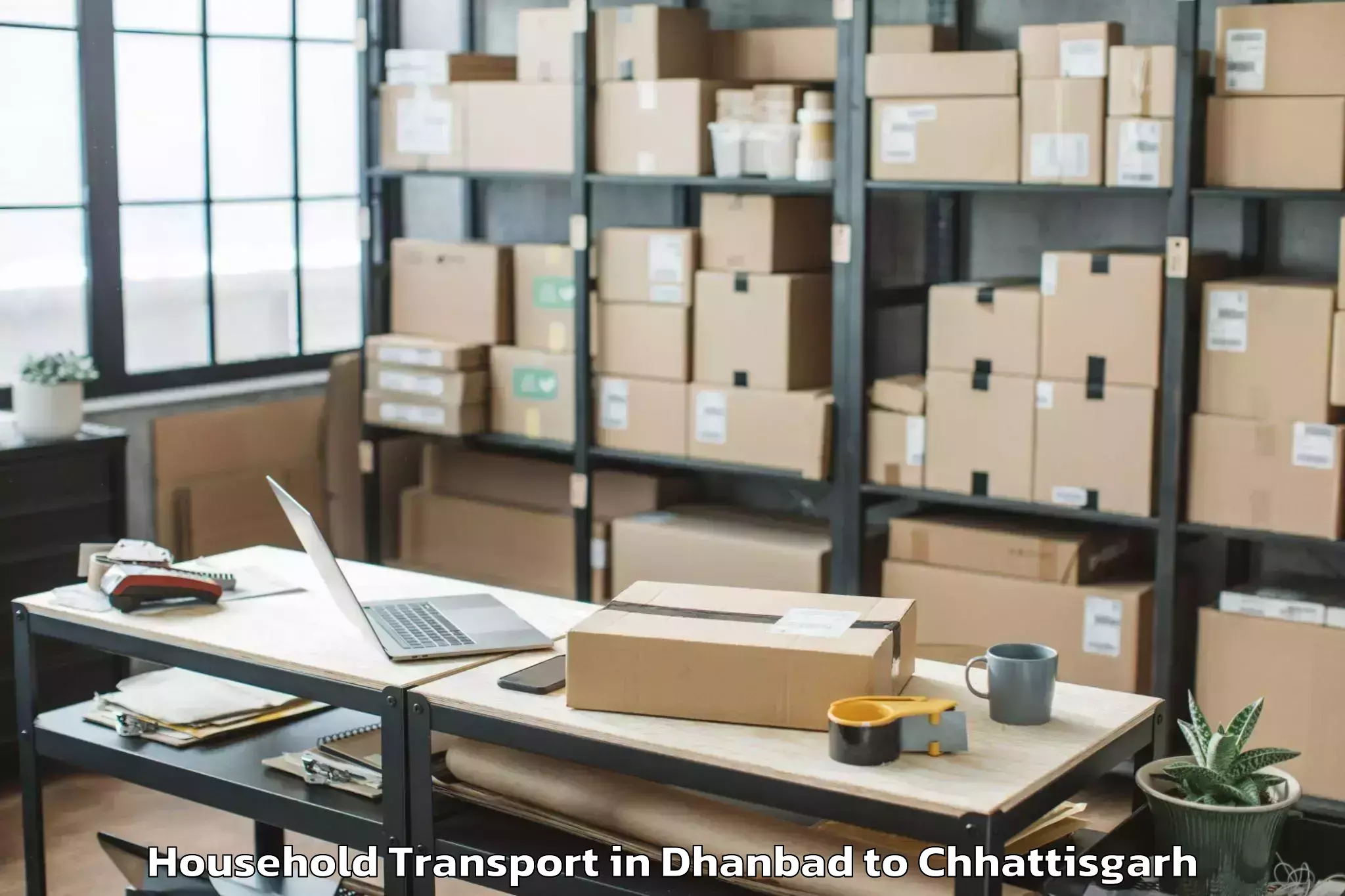 Easy Dhanbad to Kanker Nabinagar Household Transport Booking